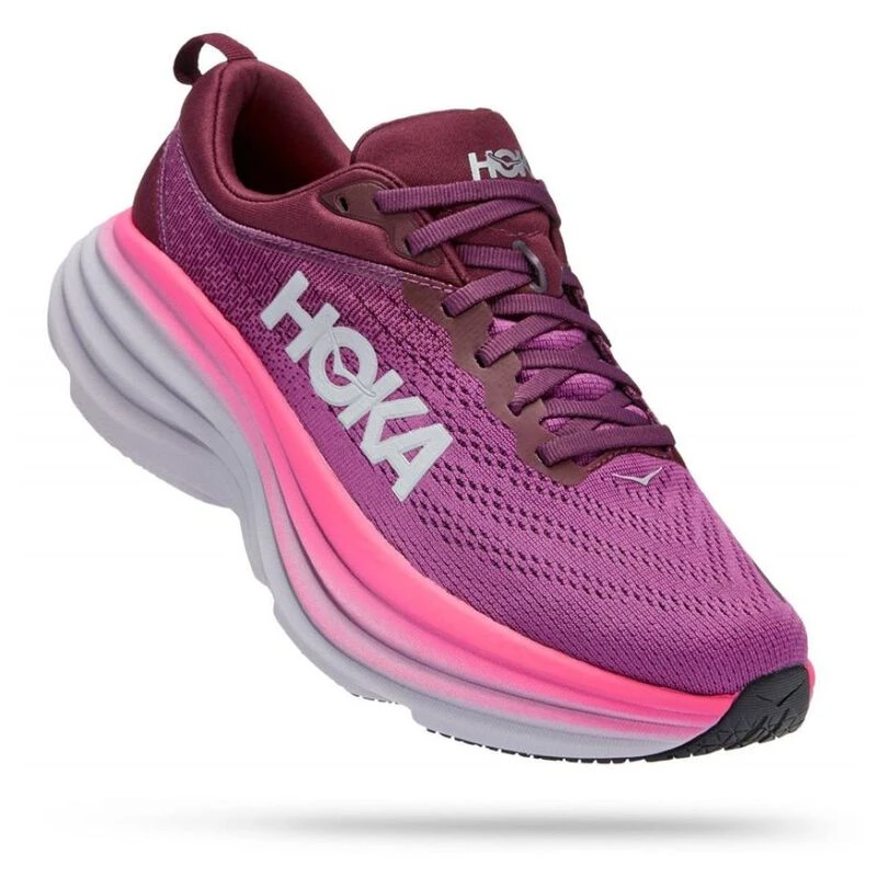 Hoka Womens Bondi 8 Running Shoes Purple Sportpursuit