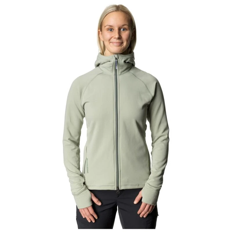 Houdini Womens Power Houdi Fleece Jacket (Green Horizon) | Sportpursui