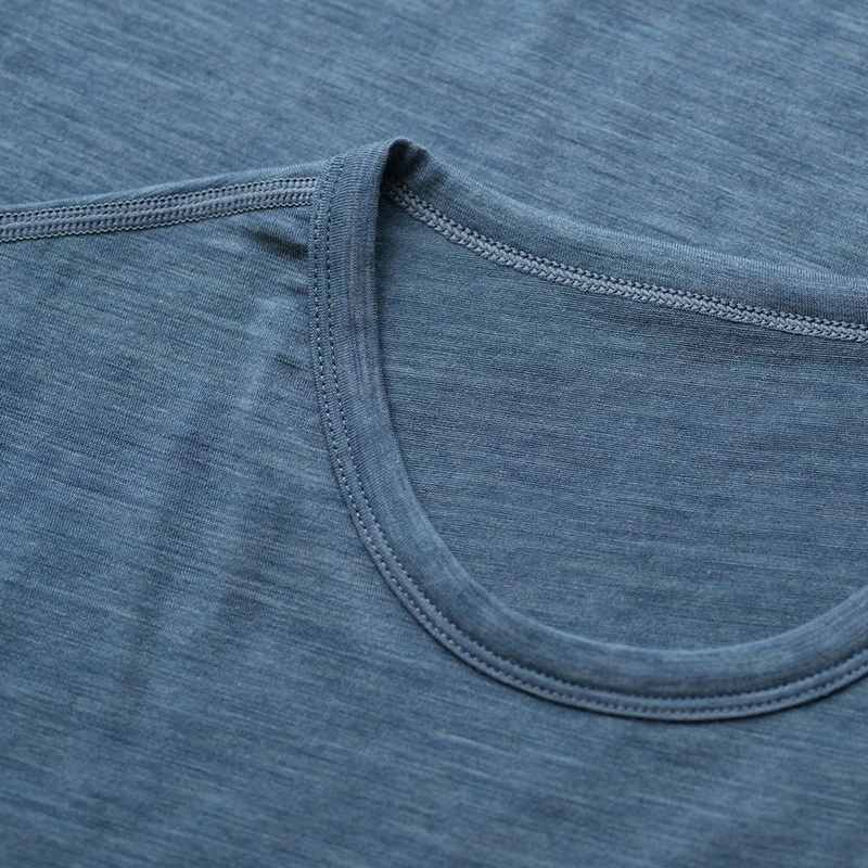 Isobaa Mens Merino Blend 160 PJ T-Shirt (Ocean Melange) | Sportpursuit