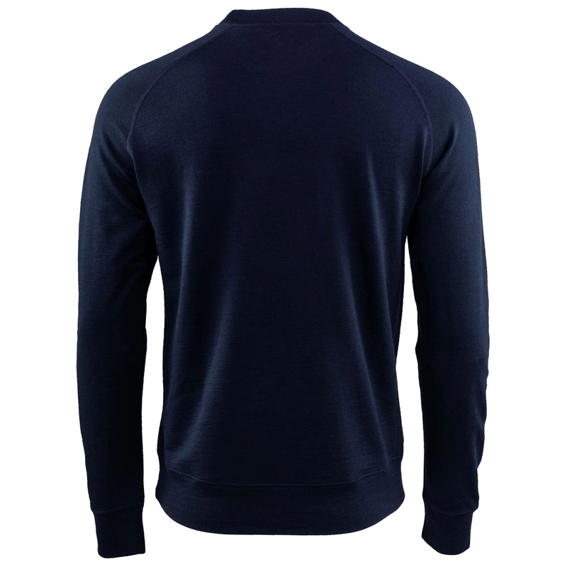 ISOBAA Mens Merino Lounge Sweatshirt (Navy) | Sportpursuit.com