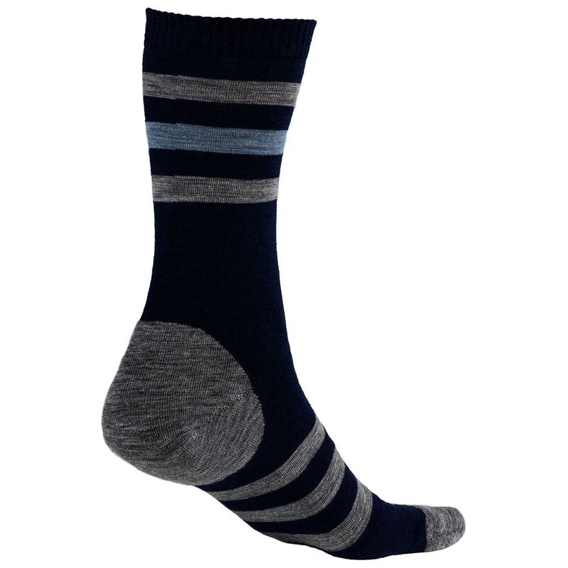 Isobaa Merino Mix Pattern Socks (3 Pack - Navy/Charcoal) | Sportpursui
