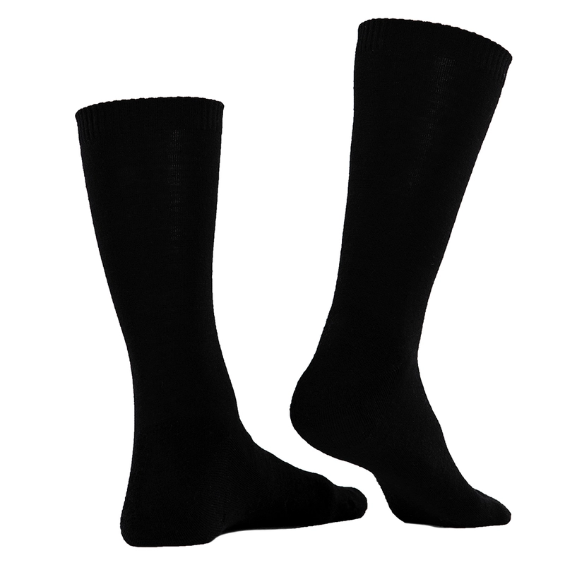 Isobaa Merino Plain Socks (3 Pack - Black) | Sportpursuit.com