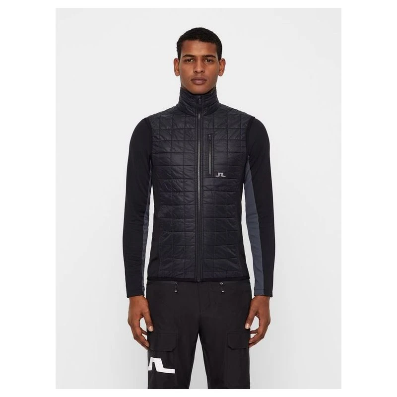 J Lindeberg Mens Atna Hybrid Pertex Gilet Black Sportpursuit