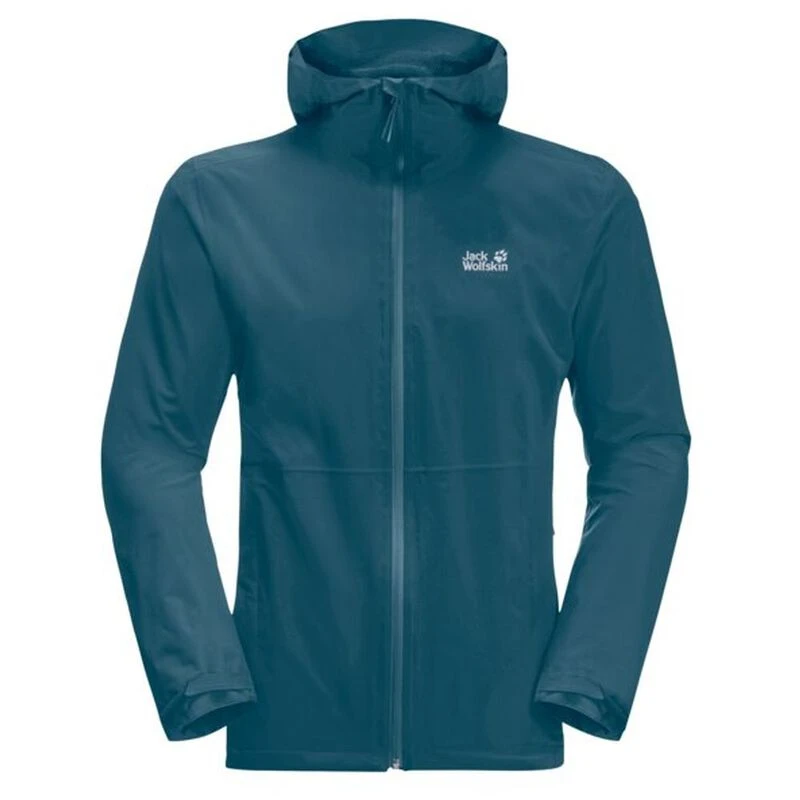 Jack Wolfskin Mens Pack Go Jacket Blue Coral Sportpursuit