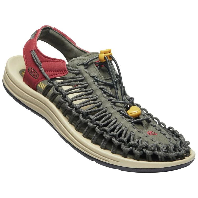 Keen Mens Uneek Sandals Forest Night Red Dahlia Sportpursuit