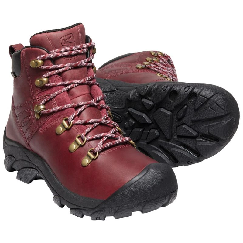 Keen Womens Pyrenees Hiking Boots Tibetan Red Black Sportpursuit.c