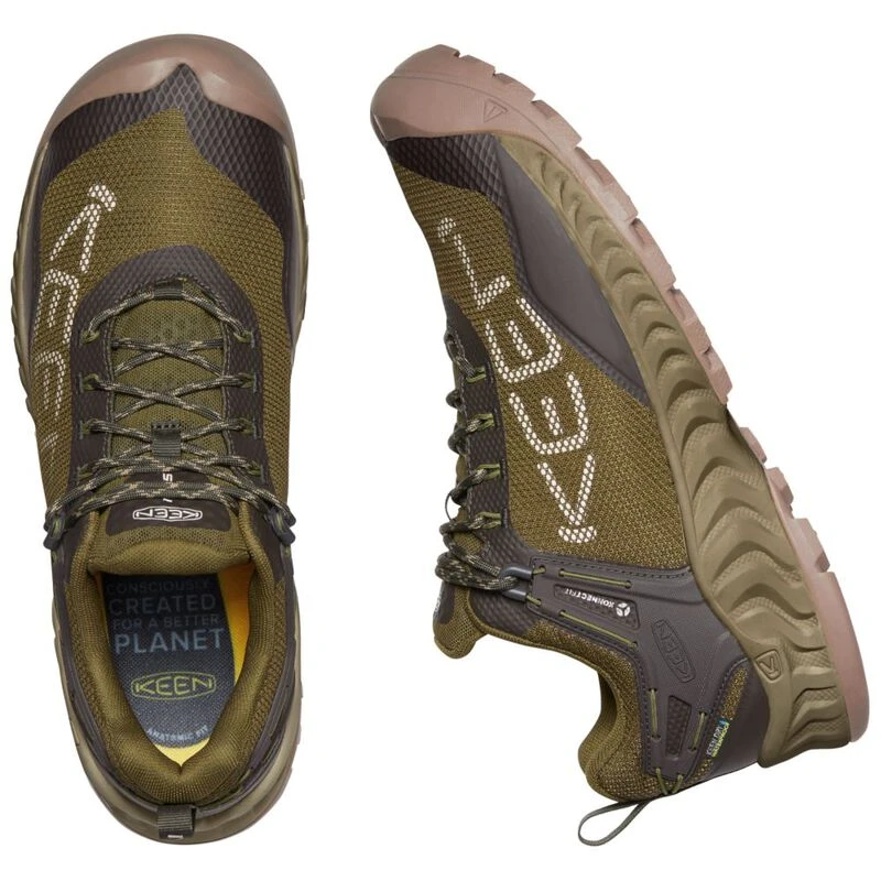 Keen Mens Nxis Evo WP Waterproof Hiking Shoes (Dark Olive/Black Olive)