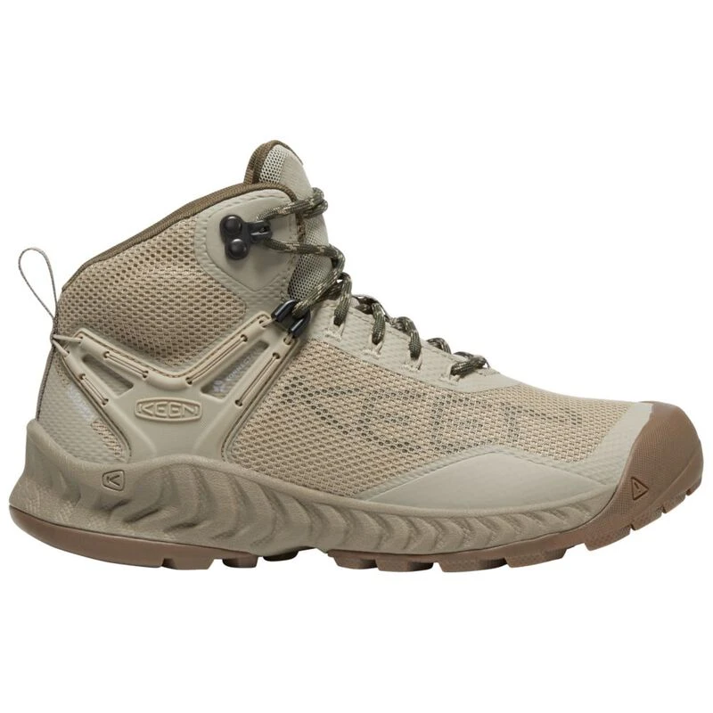 Keen Womens Nxis Evo Mid WP Waterproof Hiking Boots (Plaza Taupe/Brind