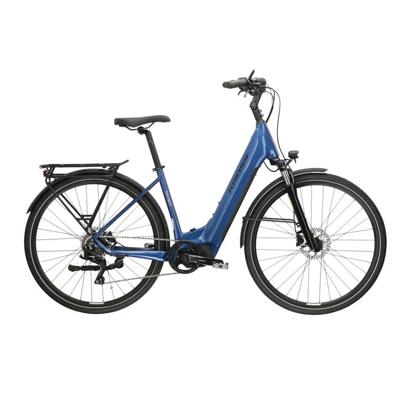 Kross Mens Trans Hybdrid LS 3.0 28 Urban E Bike Blue Black Sportpu