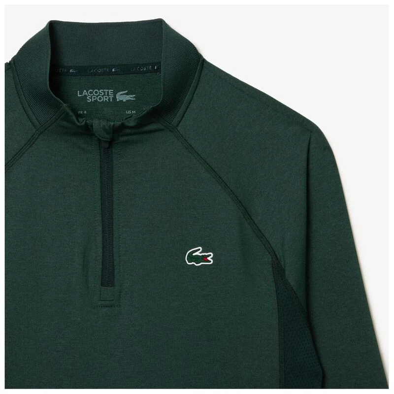 Lacoste pique half zip sweatshirt clearance