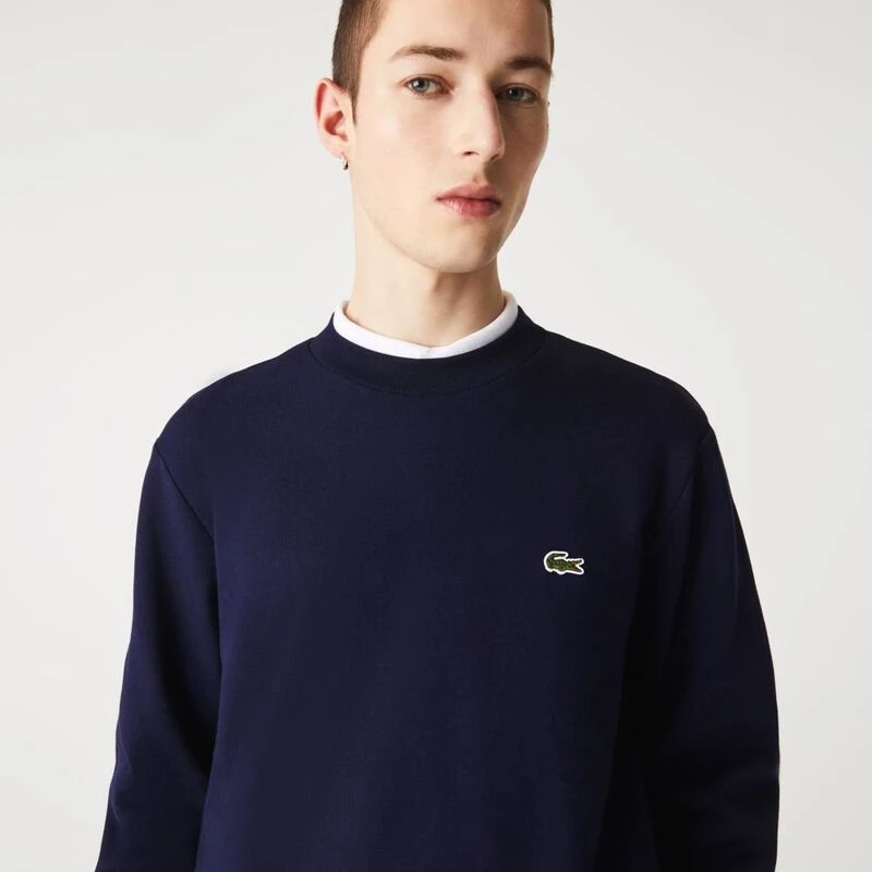 Navy blue new arrivals lacoste sweatshirt