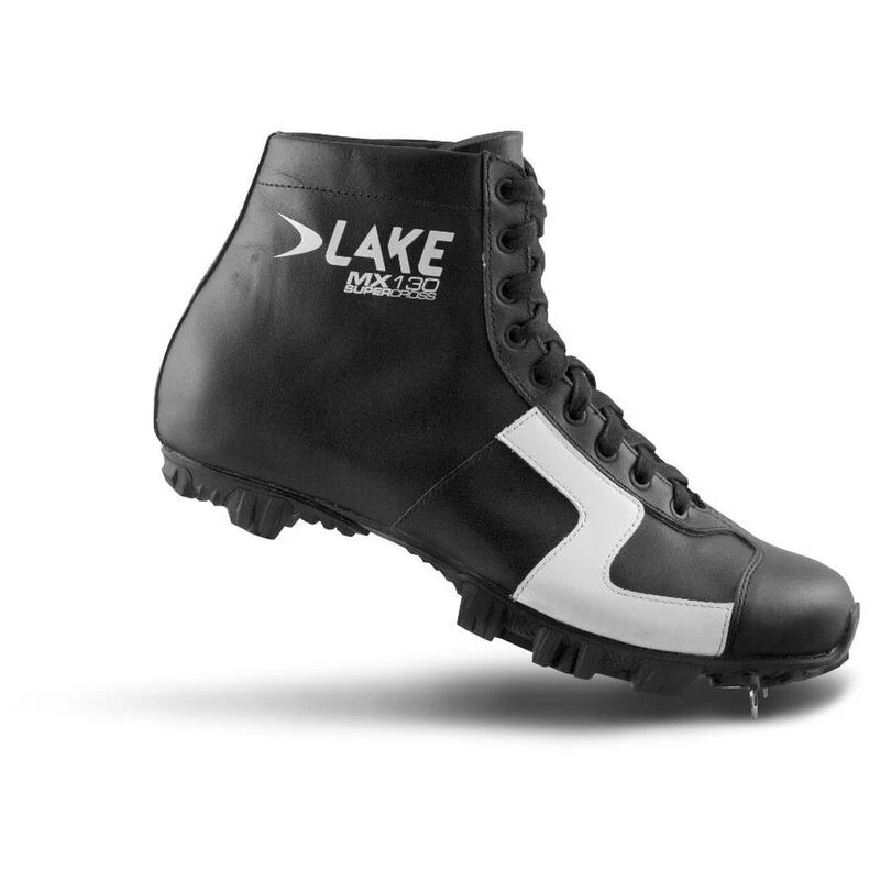 Lake MX130 Supercross Shoes Black White Sportpursuit