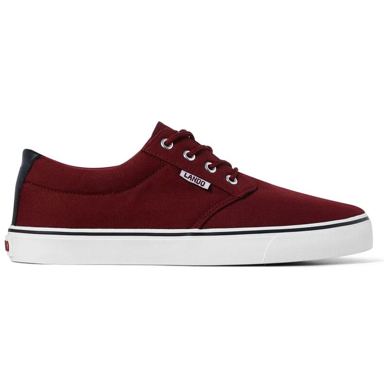 Mens burgundy canvas shoes top