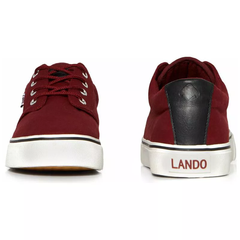 Mens burgundy canvas shoes deals