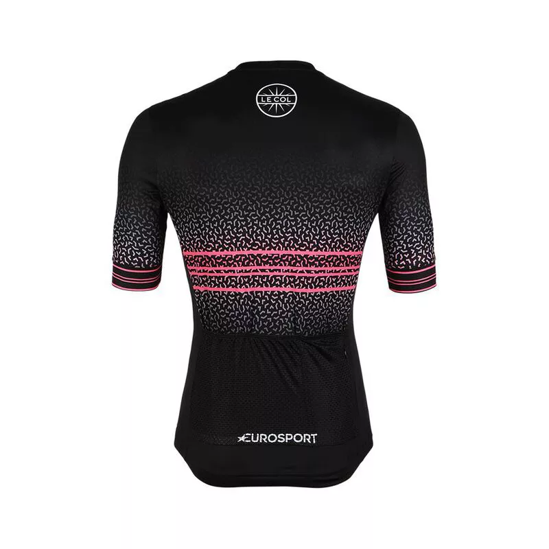 Le Col Mens Le Col x Eurosport 2021 Jersey Black Cerise Sportpursu