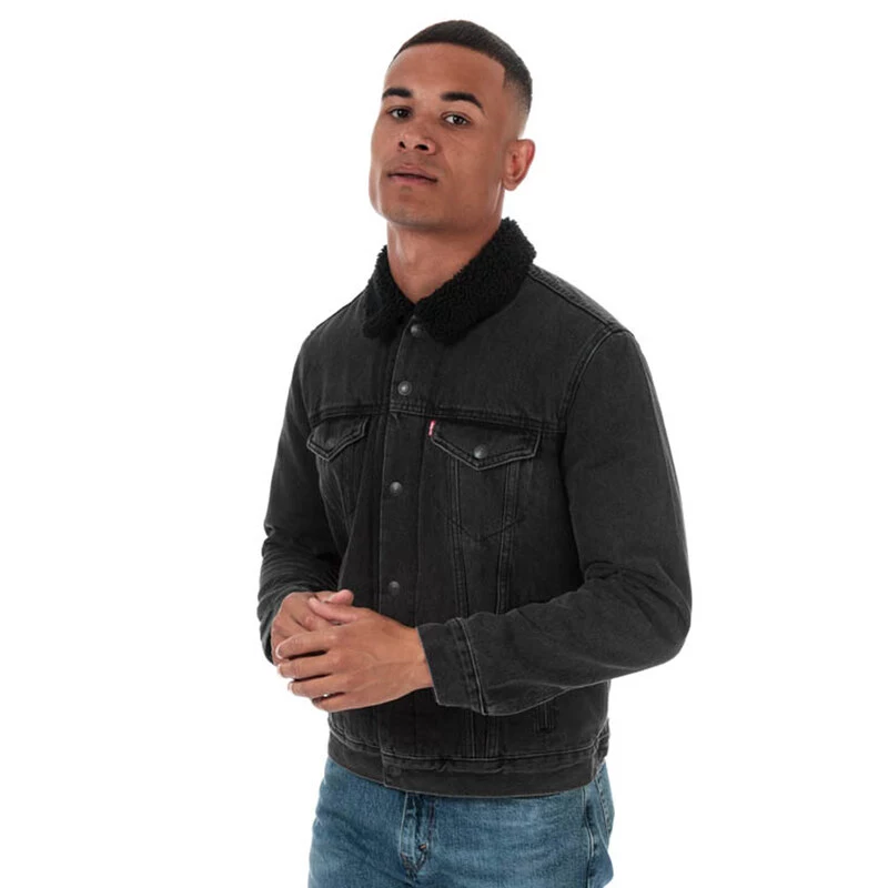 Levis sherpa store jacket mens black