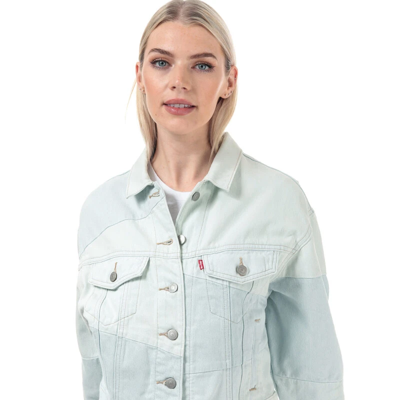 Levi s Womens Slouch Trucker Jacket Light Blue Sportpursuit