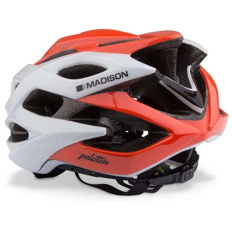 Madison Peloton Helmet White Flame Red Sportpursuit