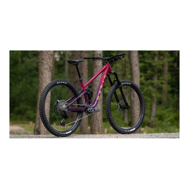 Pink full suspension mountain bike on sale