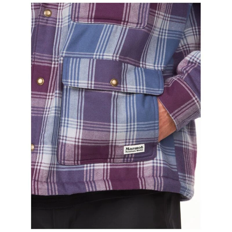 Marmot Mens Ridgefield Sherpa Lined Shirt Purple Fig Sportpursuit