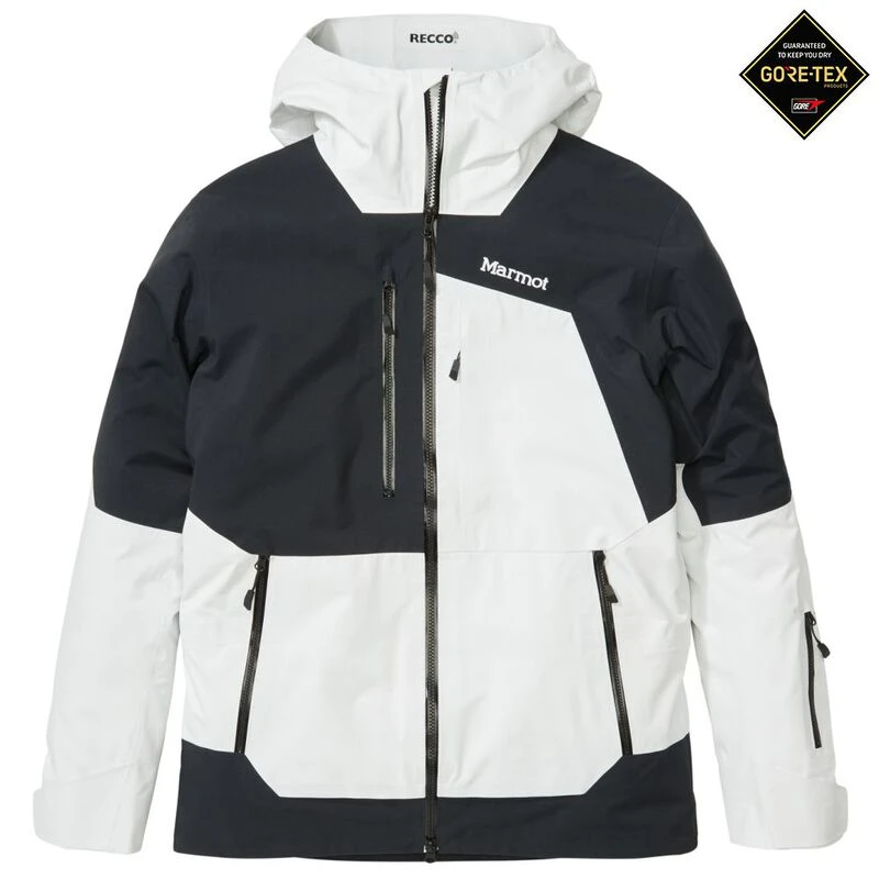 Marmot Mens Smokes Run Jacket White Black Sportpursuit