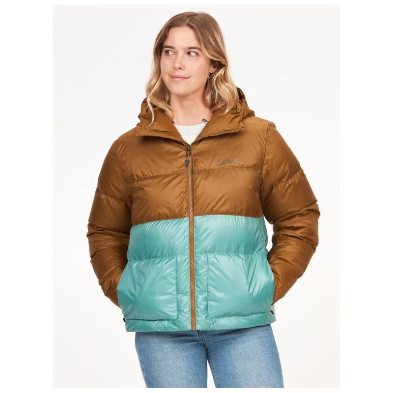 Marmot Womens Guides Hooded Down Jacket Hazel Blue Agave Sportpurs