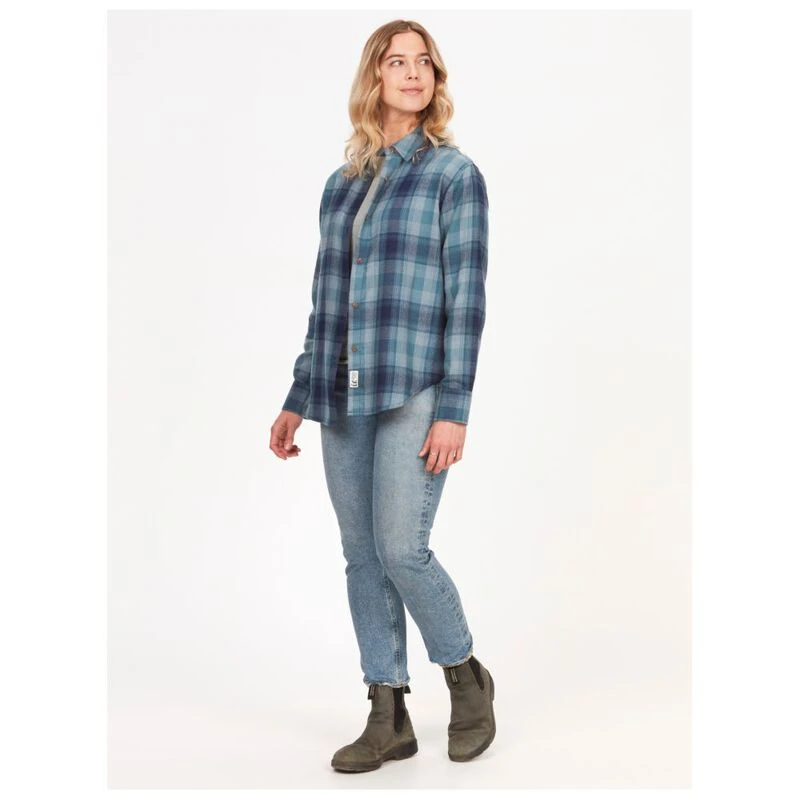Marmot Womens Fairfax Novelty Lightweight Flannel Shirt Arctic Navy