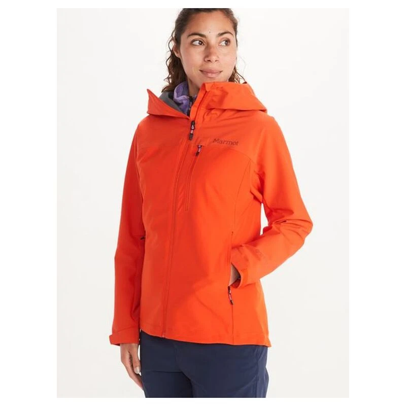 Marmot Womens Rom Gore-Tex Infinium Softshell Jacket (Red Sun) | Sport