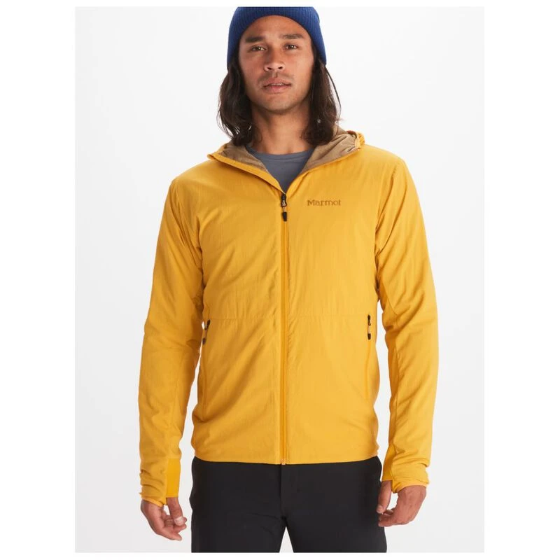 Marmot Mens Alt HB Hooded Jacket (Yellow Gold) | Sportpursuit.com