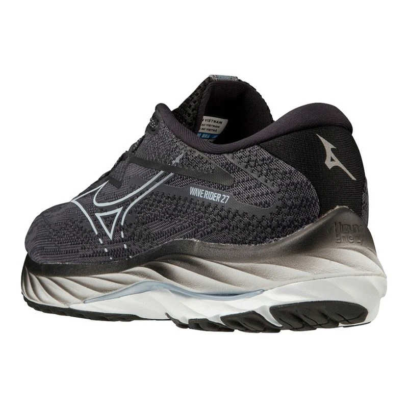 Mizuno Womens Wave Rider 27 D Running Shoes Black Sportpursuit