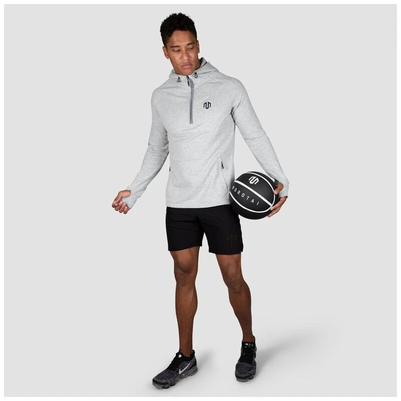 Morotai Mens Neotech 1 2 Zip Hoodie Light Grey Sportpursuit