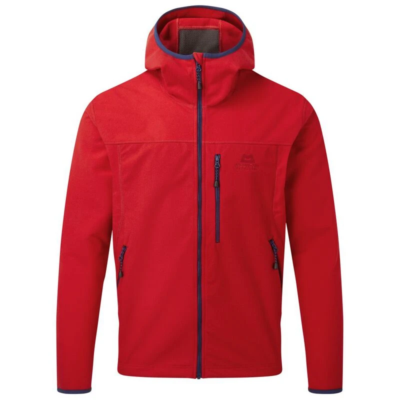 Mountain Equipment Mens Ultrafleece Hooded Fleece Jacket (Crimson) | S