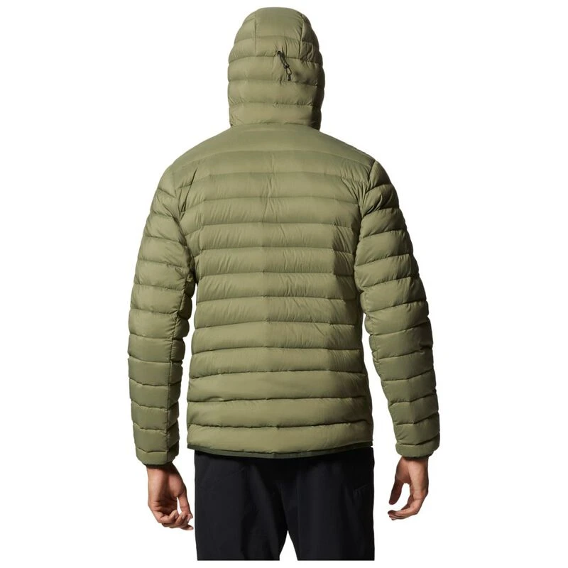 Mountain Hardwear Mens Deloro Hooded Down Jacket (Surplus Green) | Spo