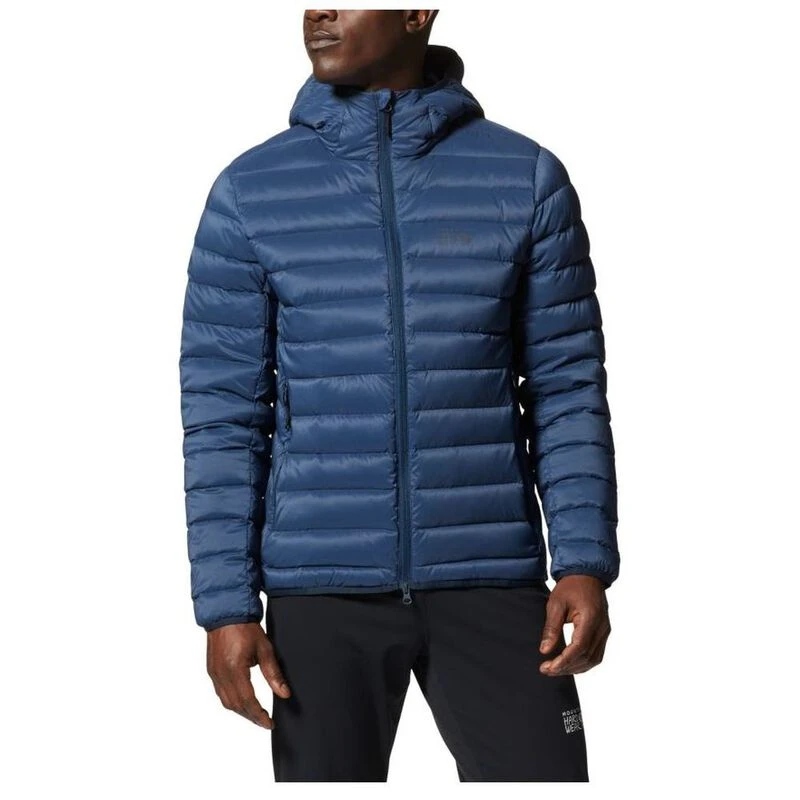 Mountain Hardwear Mens Deloro Hooded Down Jacket Hardwear Navy Spo