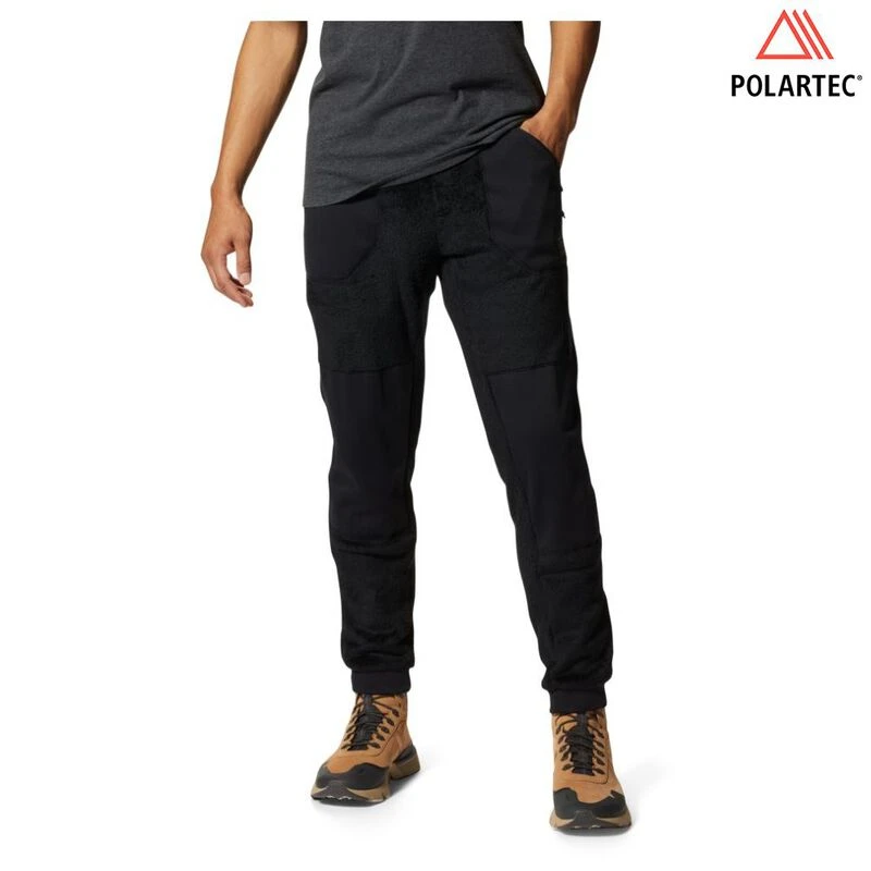 MountainHardwear Mens Polartec High Loft Fleece Trousers (Black) | Spo