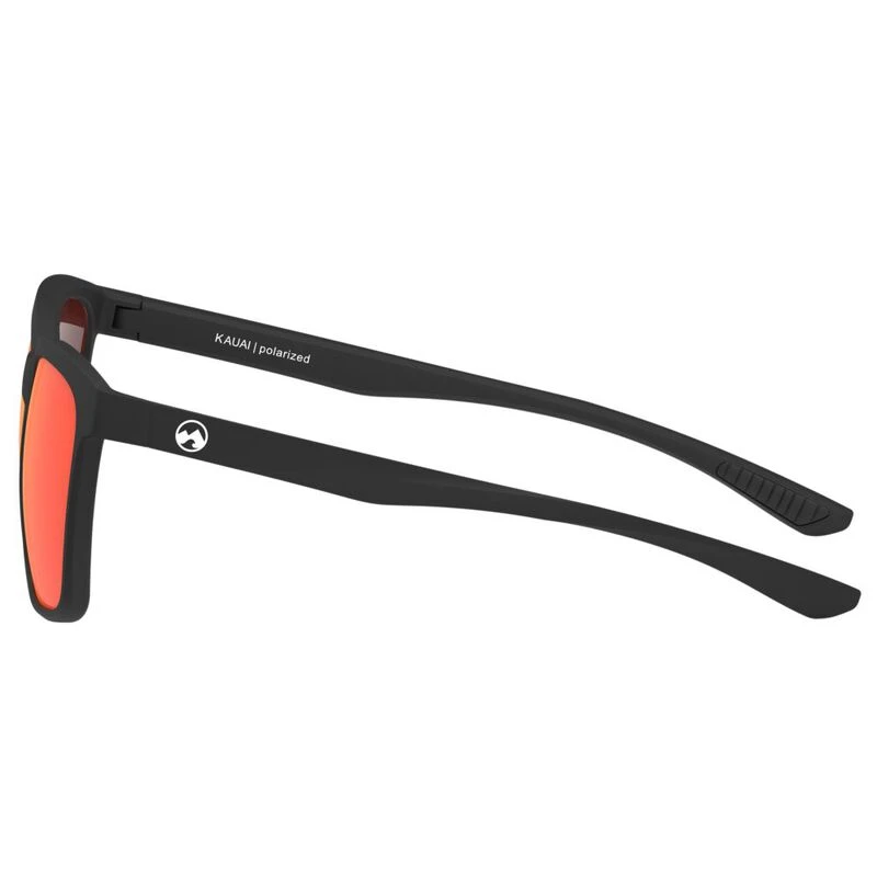 Mowmow Kauai Sunglasses (Matte Black Frame/Orange Lens) Sportpursuit