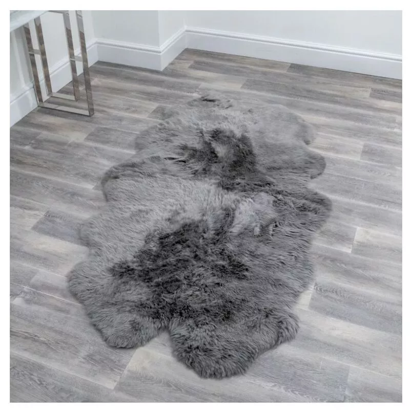 Native Natural Quad Sheepskin Rug (Grey)