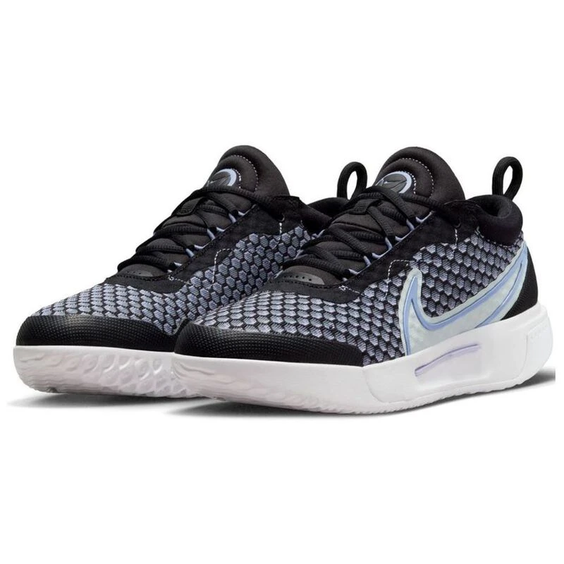 Nike women's court air zoom zero tennis shoes black and white outlet