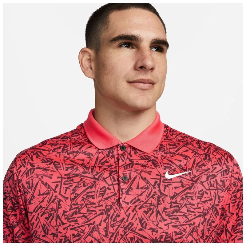 Nike Mens Dri FIT Victory Polo Ember Glow Black White Sportpursui