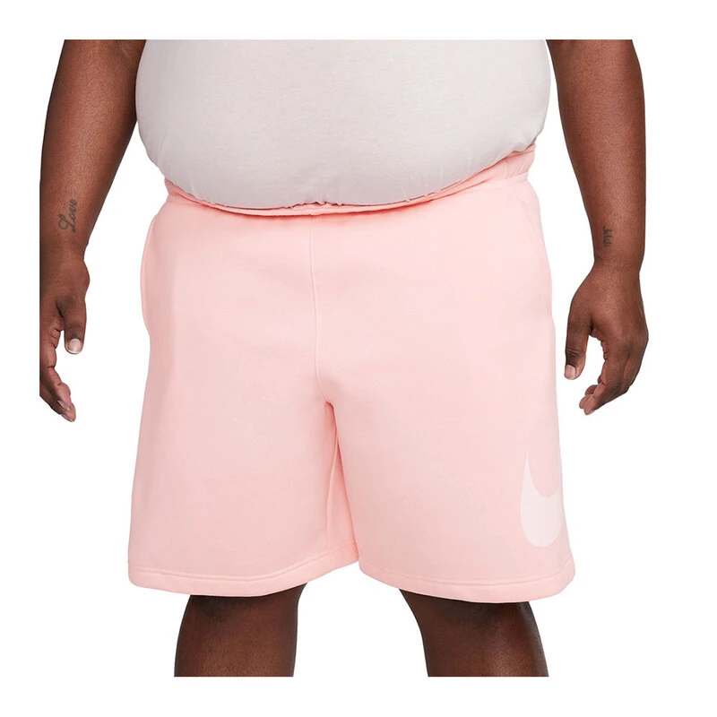 Pink nike fleece shorts mens hot sale