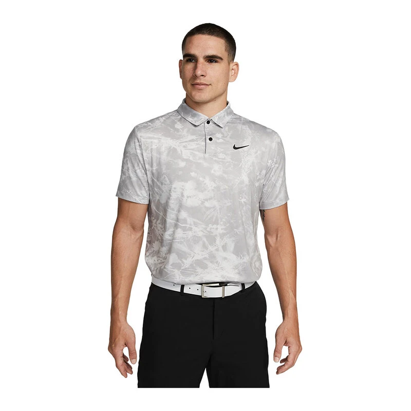 Nike Mens DF Tour SOLAR Floral Polo Grey Sportpursuit