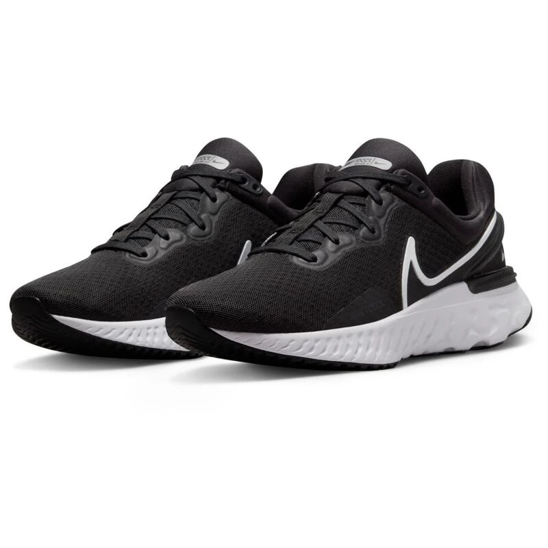 Nike Womens React Miler 3 Running Shoes Black White Anthracite Spo