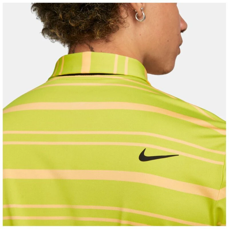 Nike Mens Striped Golf Polo (Bright Cactus/Topaz Gold/Black) | Sportpu