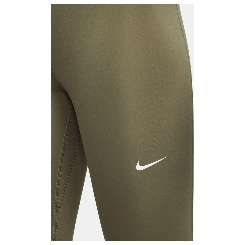 Nike Womens Pro 365 7/8 Mesh Panel Tights (Olive/Black/White) | Sportp