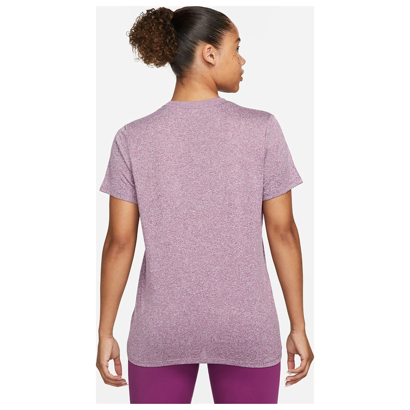 Nike Womens Dri-FIT Short Sleeve Top (Viotech/Pure/Htr/White) | Sportp