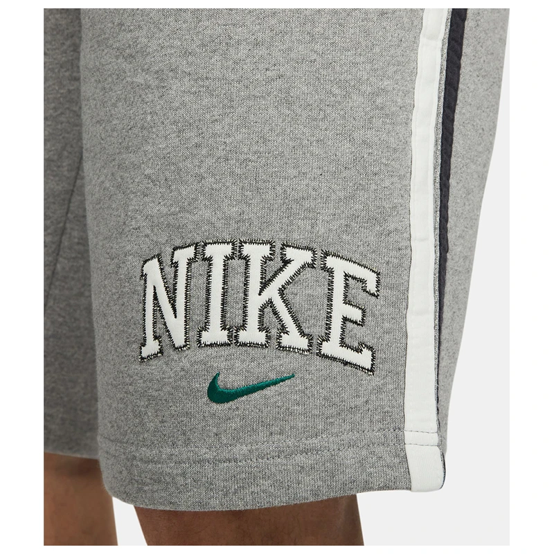 Nike Mens Sportswear Retro Fleece Shorts (Dark Grey Heather)