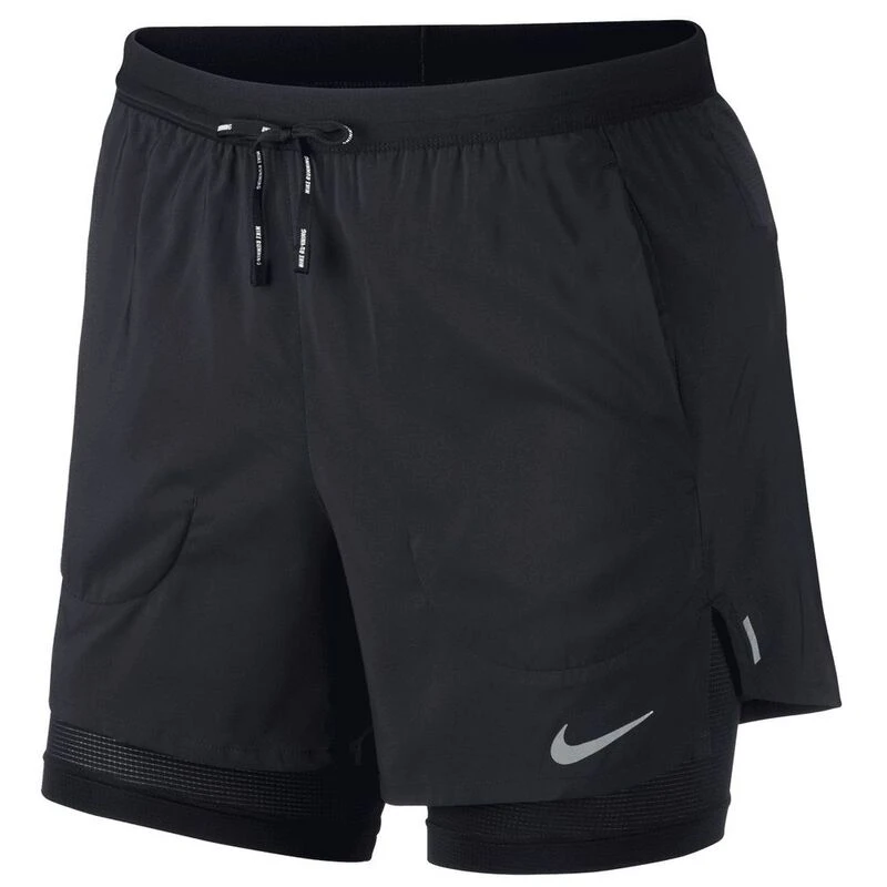 Nike Shorts Dri FIT Flex Stride 2 in 1 5 Inch Homme Noir Sportpurs