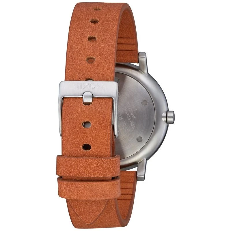 Nixon Mens Rollo 38 Watch Silver Tan Sportpursuit