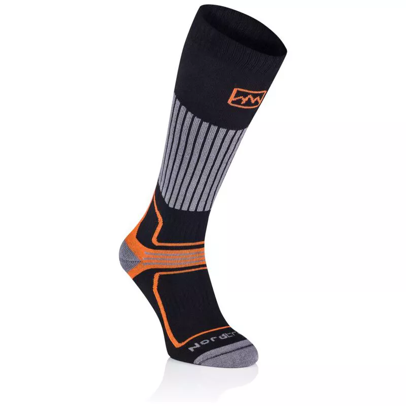 Nordtrek Kobuk Ski Socks (Black/Orange) | Sportpursuit.com