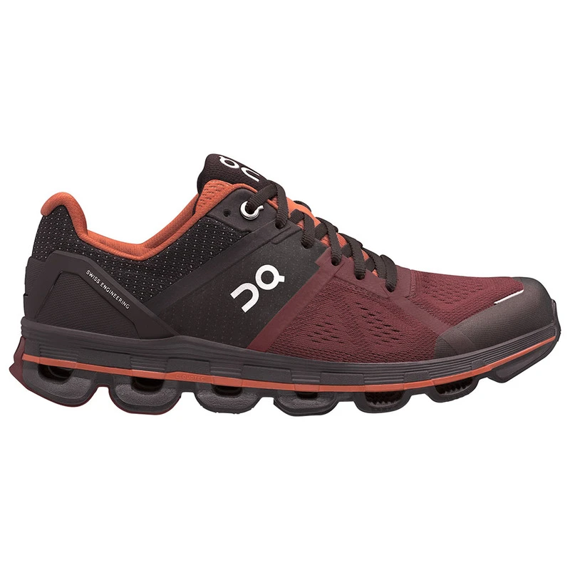 ON Running Womens Cloudace Shoes Ruby Lava Sportpursuit